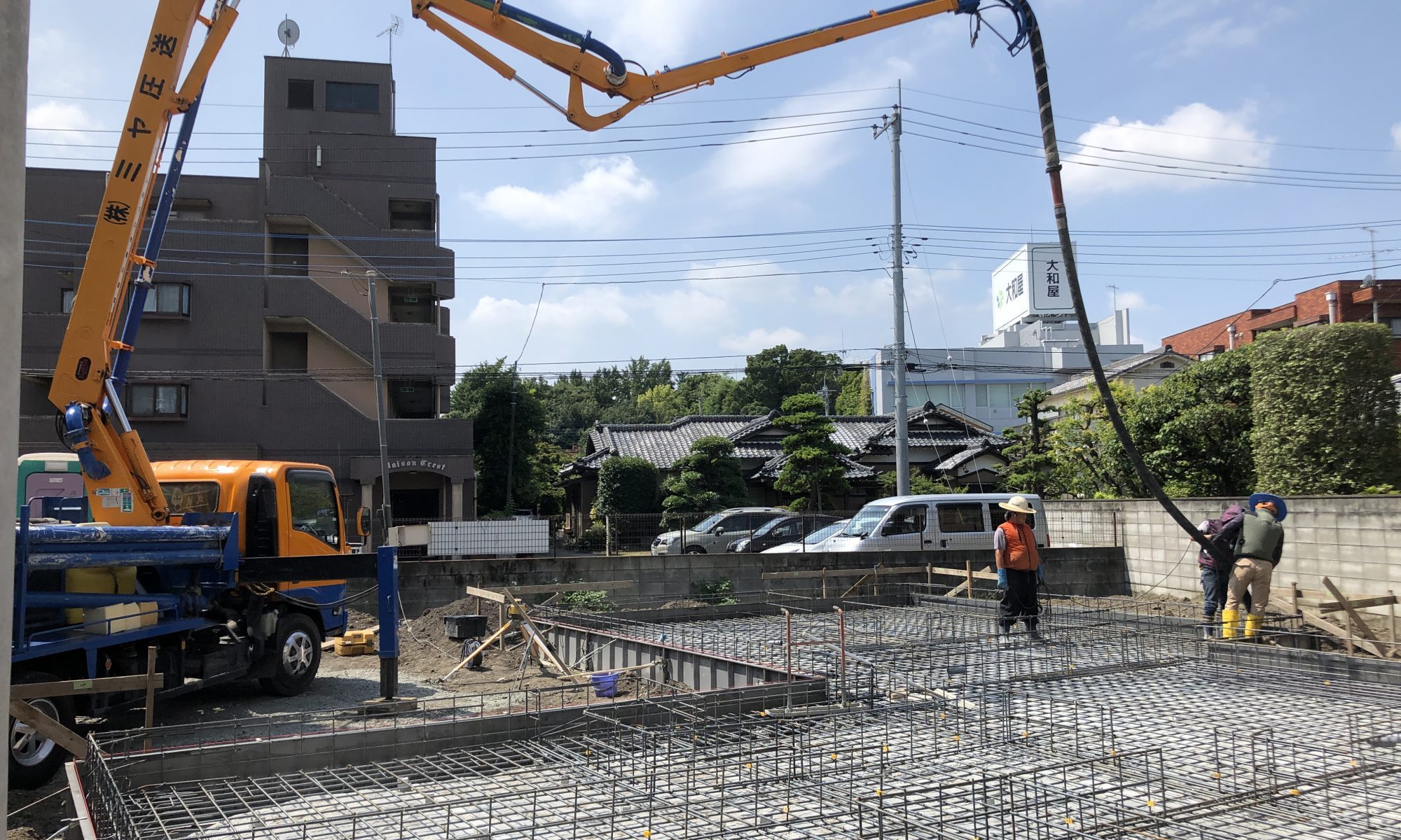 基礎工事 コンクリート打設 楽屋ブログ 本気注文住宅なら群馬 前橋 高崎 伊勢崎 太田 の工務店 楽屋 がくや